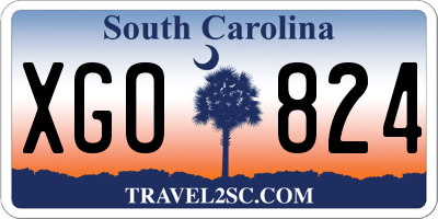 SC license plate XGO824