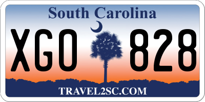 SC license plate XGO828