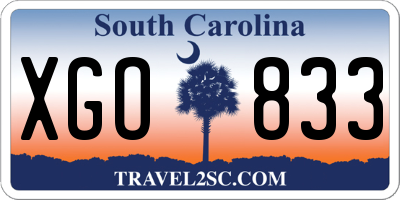 SC license plate XGO833