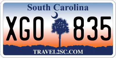 SC license plate XGO835