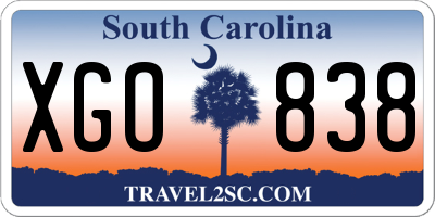 SC license plate XGO838