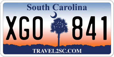 SC license plate XGO841
