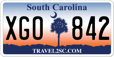 SC license plate XGO842