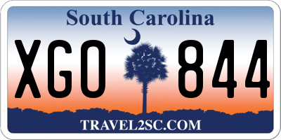 SC license plate XGO844