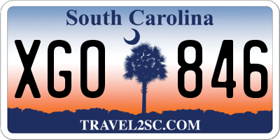 SC license plate XGO846