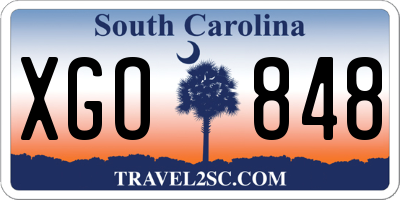 SC license plate XGO848