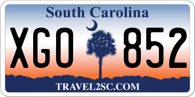 SC license plate XGO852