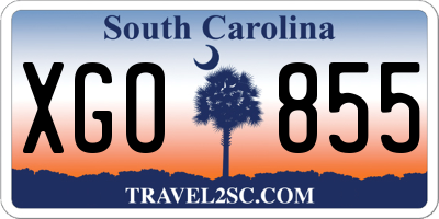 SC license plate XGO855