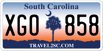 SC license plate XGO858