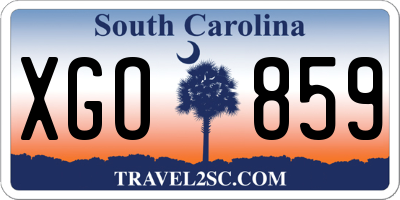 SC license plate XGO859