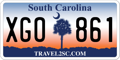 SC license plate XGO861