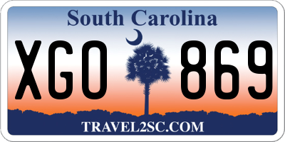 SC license plate XGO869