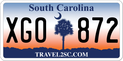 SC license plate XGO872