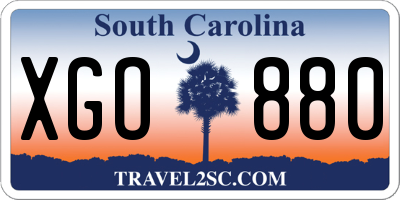 SC license plate XGO880