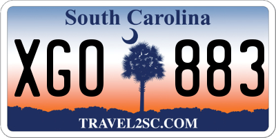 SC license plate XGO883