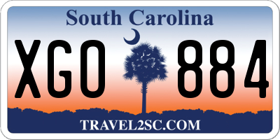 SC license plate XGO884