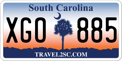SC license plate XGO885