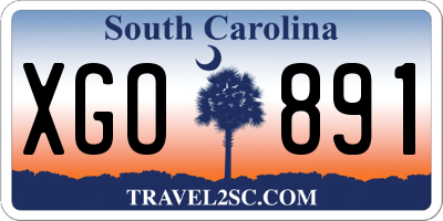 SC license plate XGO891