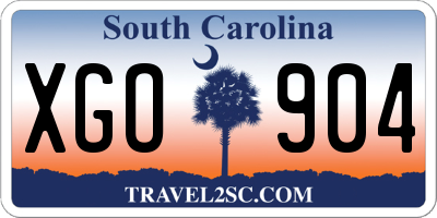 SC license plate XGO904