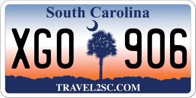 SC license plate XGO906