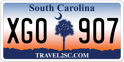 SC license plate XGO907