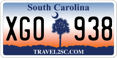 SC license plate XGO938