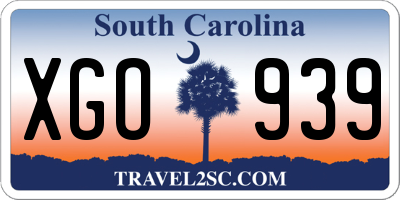 SC license plate XGO939