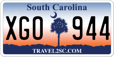 SC license plate XGO944