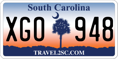 SC license plate XGO948