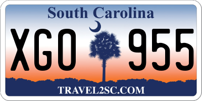 SC license plate XGO955