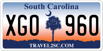 SC license plate XGO960