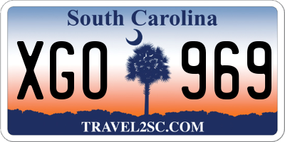 SC license plate XGO969