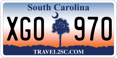 SC license plate XGO970