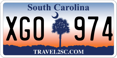 SC license plate XGO974