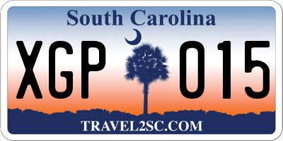 SC license plate XGP015