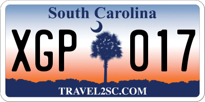 SC license plate XGP017