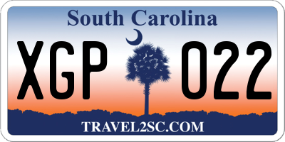SC license plate XGP022