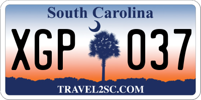 SC license plate XGP037
