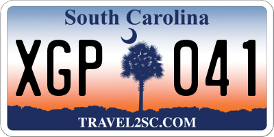SC license plate XGP041