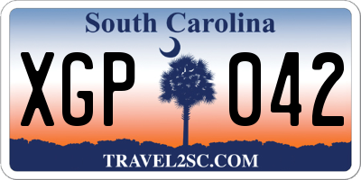 SC license plate XGP042