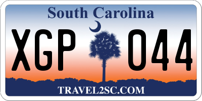 SC license plate XGP044
