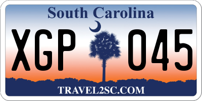 SC license plate XGP045