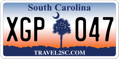 SC license plate XGP047