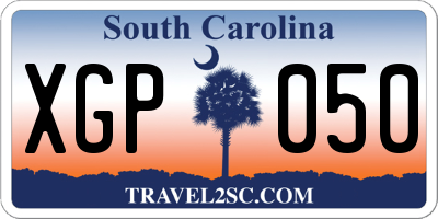 SC license plate XGP050