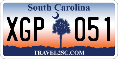 SC license plate XGP051