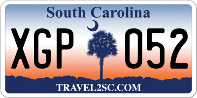 SC license plate XGP052