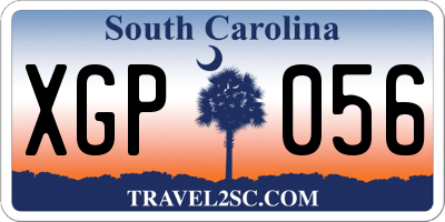 SC license plate XGP056