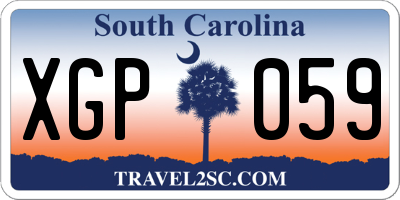 SC license plate XGP059