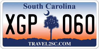 SC license plate XGP060