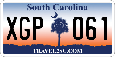 SC license plate XGP061
